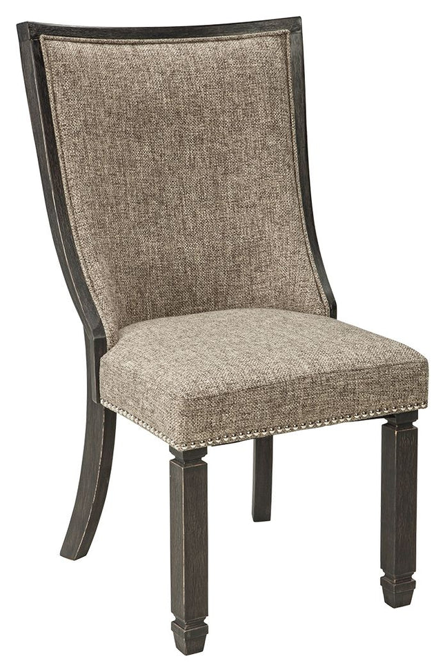 Tyler - Black / Grayish Brown - Dining Uph Side Chair (Set of 2) - Framed Back Ashley Furniture 