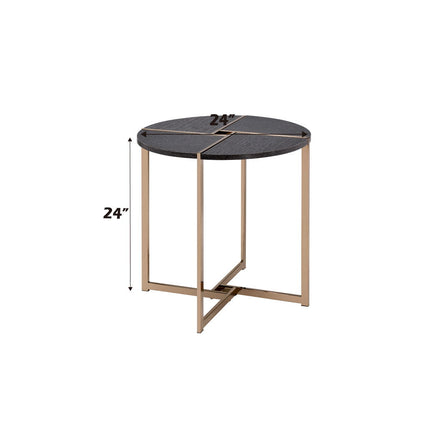 Bromia - End Table - Black & Champagne ACME 