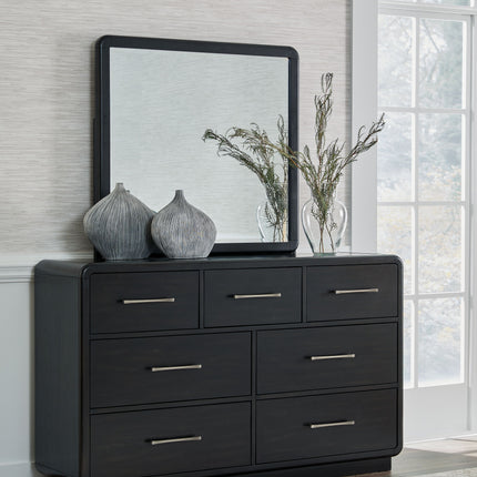 Rowanbeck - Black - Dresser And Mirror Signature Design by Ashley® 