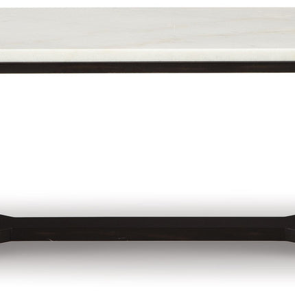 Fostead - White / Espresso - Rectangular Cocktail Table Signature Design by Ashley® 