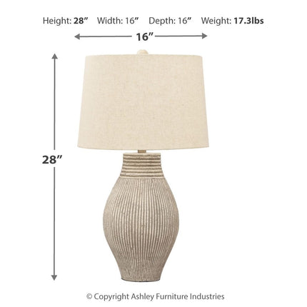 Layal - Black - Paper Table Lamp Ashley Furniture 