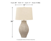 Thumbnail for Layal - Black - Paper Table Lamp - Tony's Home Furnishings