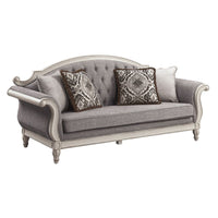 Thumbnail for Florian - Sofa With 4 Pillows - Gray & Antique White - Tony's Home Furnishings