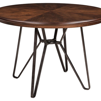 Centiar - Two-tone Brown - Round Dining Room Table Signature Design by Ashley® 