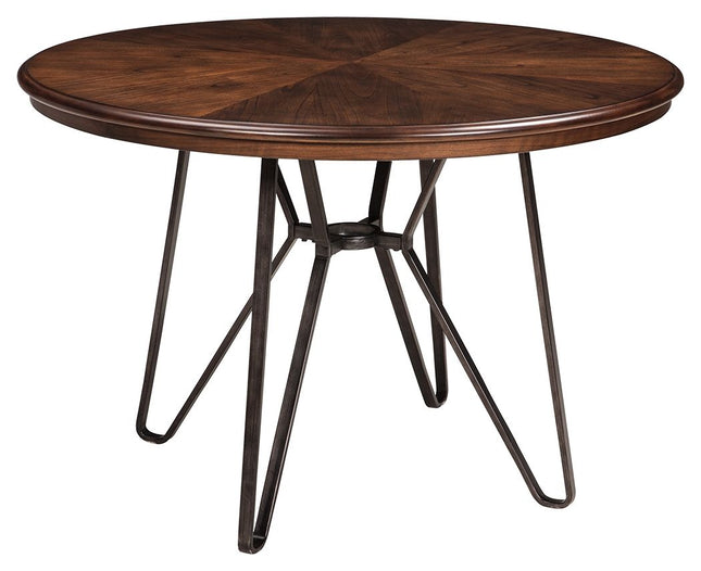 Centiar - Two-tone Brown - Round Dining Room Table Signature Design by Ashley® 