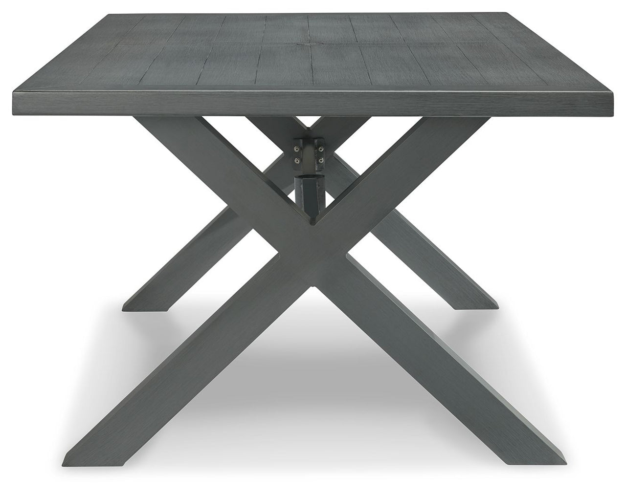 Elite Park - Gray - Rect Dining Table W/Umb Opt - Tony's Home Furnishings