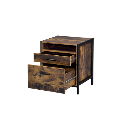 Juvanth - Nightstand - Rustic Oak & Black Finish ACME 