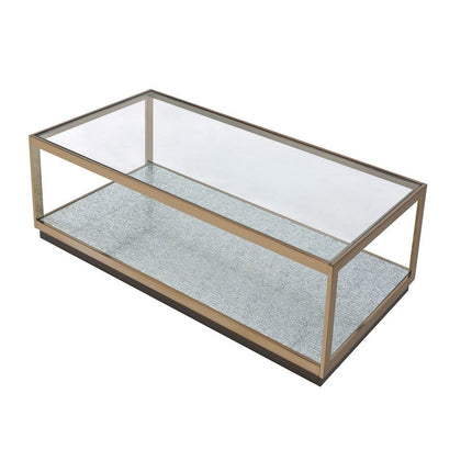 Kaia - Coffee Table - Glass & Gold ACME 