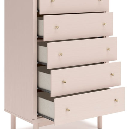 Wistenpine - Blush - Five Drawer Chest Signature Design by Ashley® 