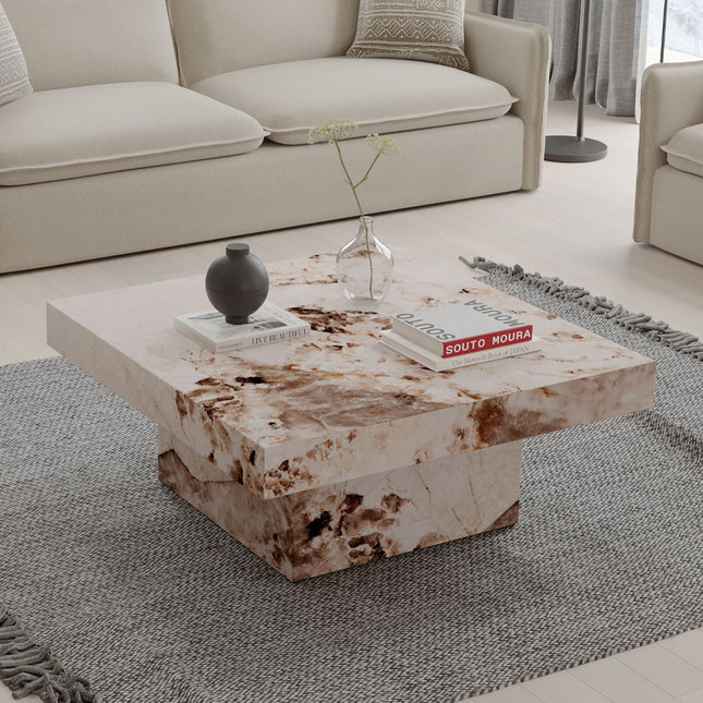 Fultan - Coffee Table - Engineered Stone Finish ACME 