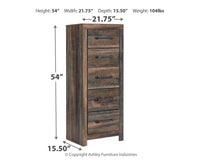 Drystan - Brown / Beige - Narrow Chest Ashley Furniture 