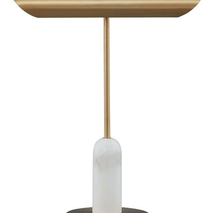 Rowleigh - Gold Finish / White - Marble Desk Lamp - Tony's Home Furnishings