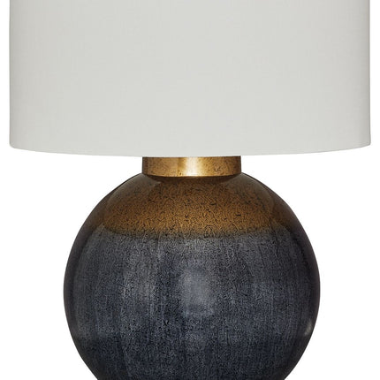 Adara - Blue / Gold Finish - Metal Table Lamp Signature Design by Ashley® 