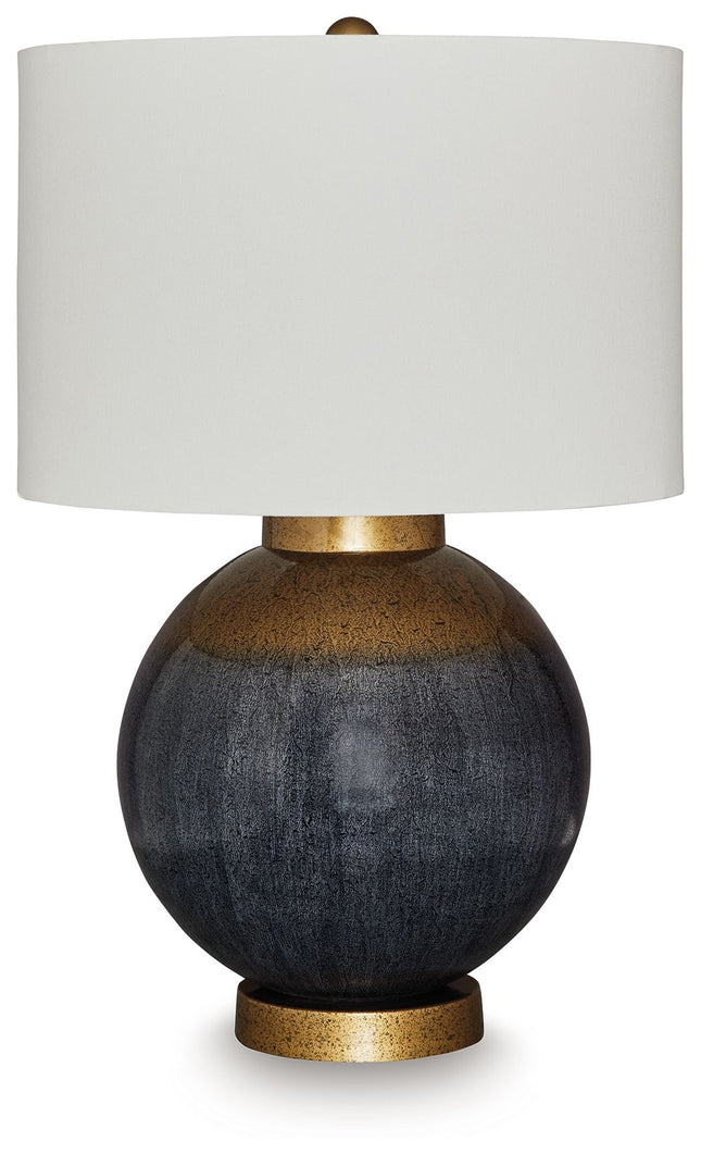 Adara - Blue / Gold Finish - Metal Table Lamp Signature Design by Ashley® 