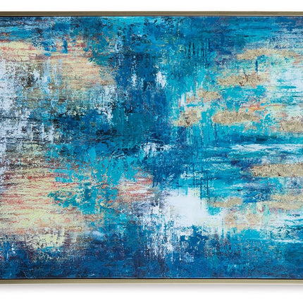 Scarlite - Teal / Gold Finish - Wall Art Signature Design by Ashley® 