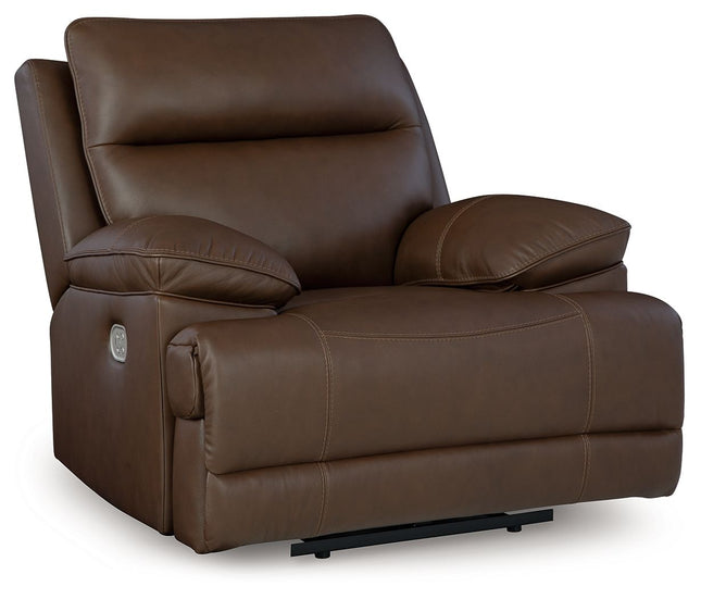 Vonryan - Tobacco - Power Recliner / Adj Headrest Signature Design by Ashley® 