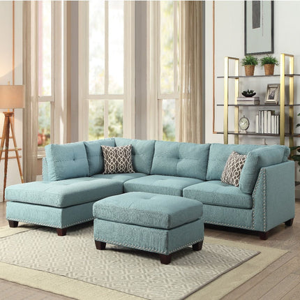 Laurissa - Sectional Sofa & Ottoman (2 Pillows) ACME 