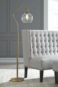 Marilee - Antique Brass Finish - Metal Floor Lamp Ashley Furniture 