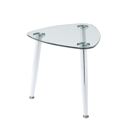 Phlox - End Table - Chrome & Clear Glass ACME 