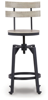 Thumbnail for Karisslyn - Whitewash / Black - Swivel Barstool (Set of 2) - Tony's Home Furnishings