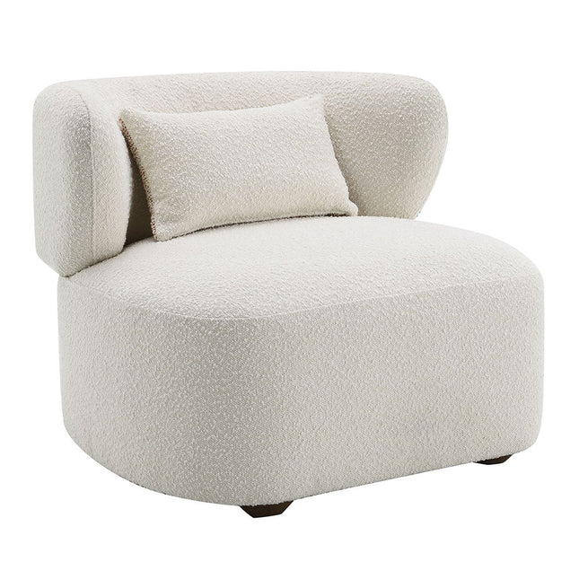 Darius - Accent Chair With Pillow - Beige Boucle ACME 