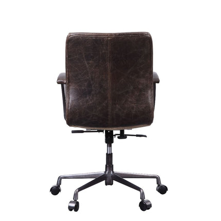 Zooey - Executive Office Chair - Distress Chocolate Top Grain Leather ACME 