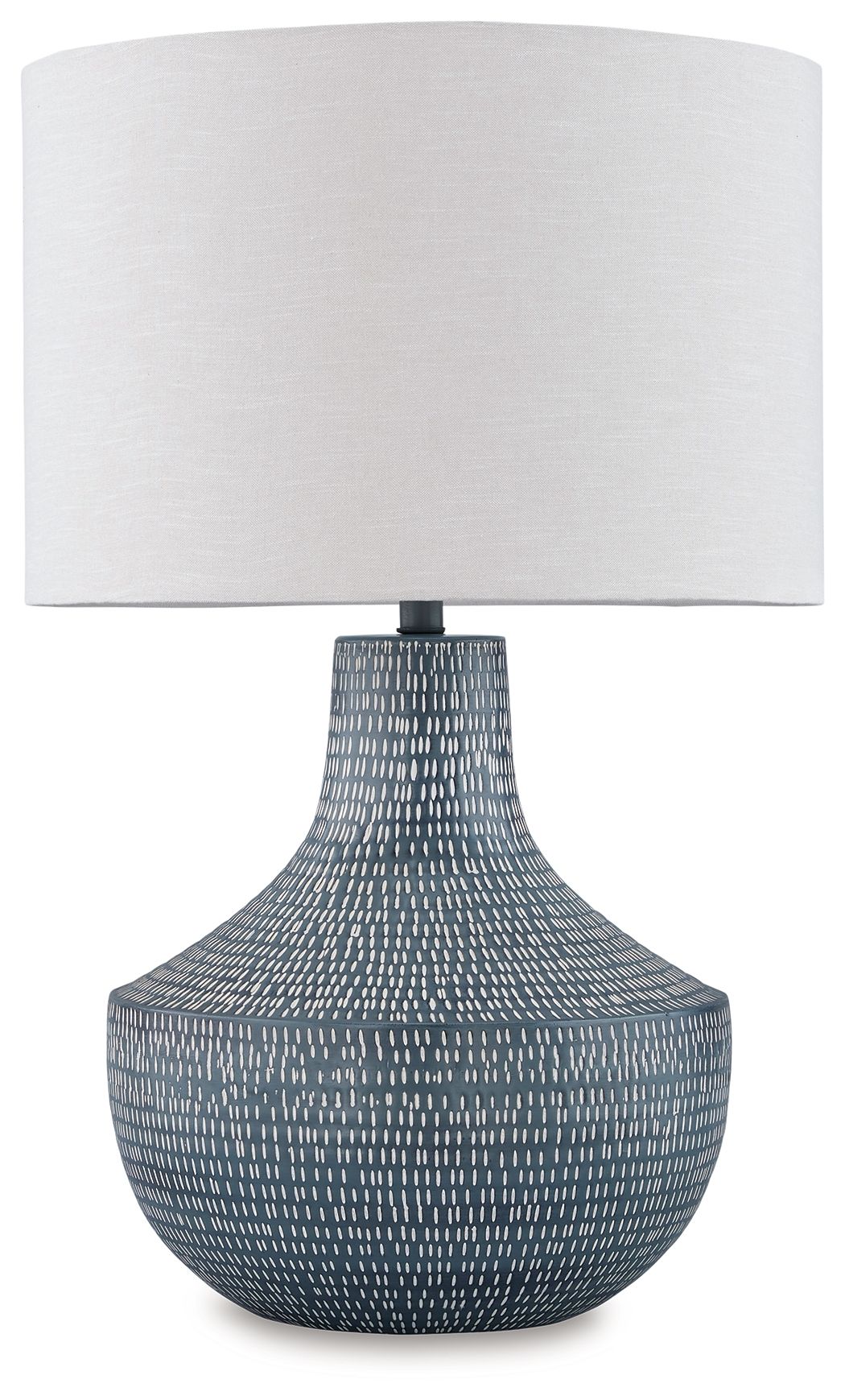 Schylarmont - Antique Gray / White - Metal Table Lamp - Tony's Home Furnishings