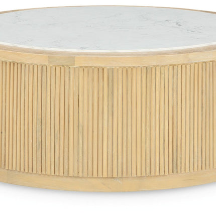 Camdill - Light Brown / White - Round Cocktail Table Signature Design by Ashley® 