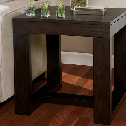 Watson - Dark Brown - Square End Table Ashley Furniture 