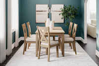Thumbnail for Sanbriar - Light Brown - Rect Drm Table Set (Set of 7) - Tony's Home Furnishings
