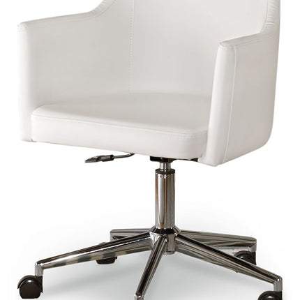 Baraga - White - Home Office Swivel Desk Chair - Tony's Home Furnishings