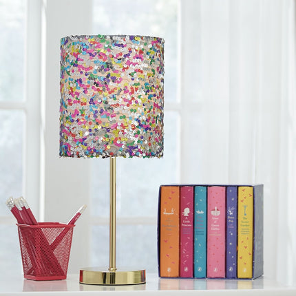 Maddy - Purple - Metal Table Lamp Ashley Furniture 