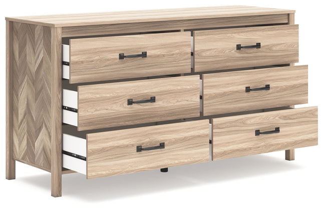 Battelle - Tan - Six Drawer Dresser Signature Design by Ashley® 