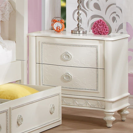 Dorothy - Nightstand With 2 Drawers - Ivory - Tony's Home Furnishings