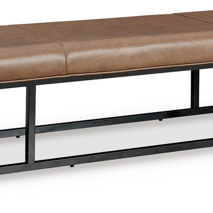 Joston - Caramel - Accent Bench - Tony's Home Furnishings