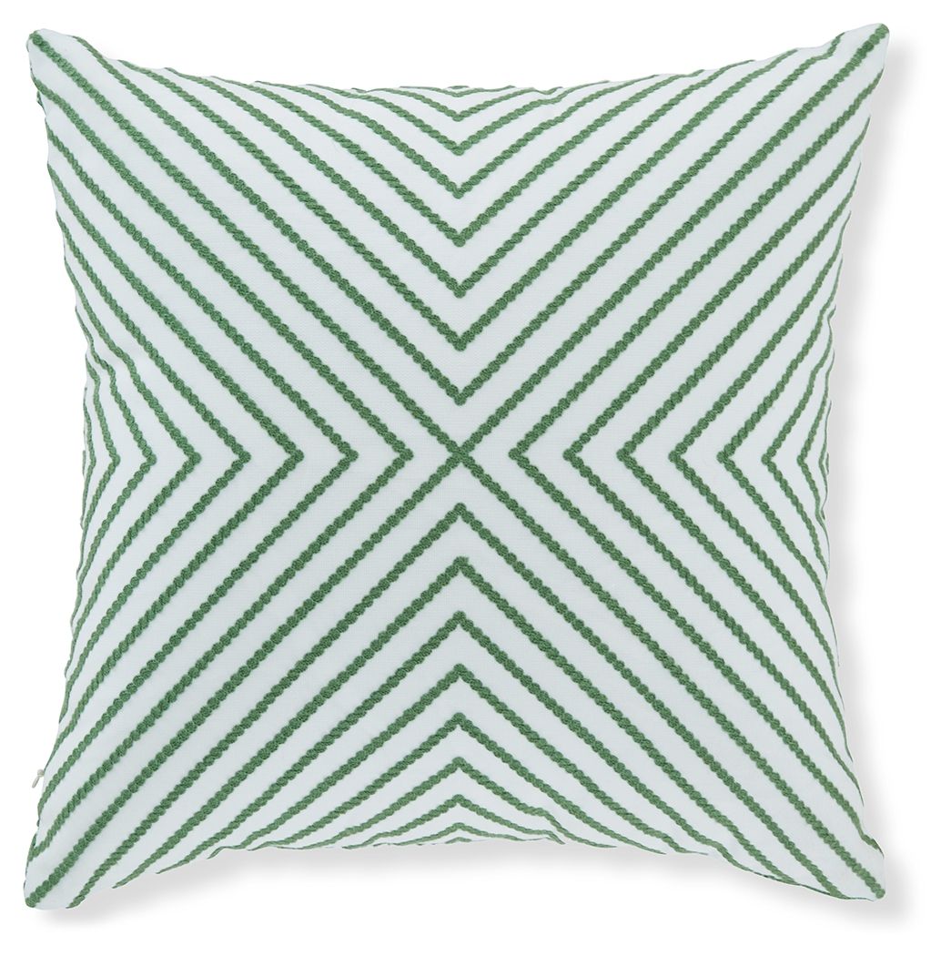 Bellvale - Green / White - Pillow (Set of 4) - Tony's Home Furnishings