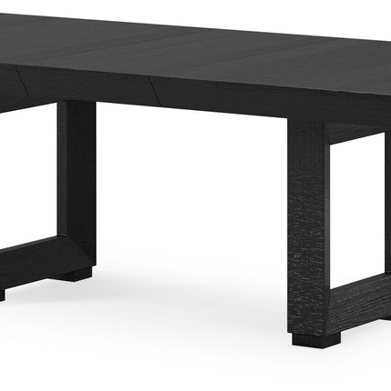 Londer - Black - Rectangular Dining Room Ext Table Millennium® by Ashley 