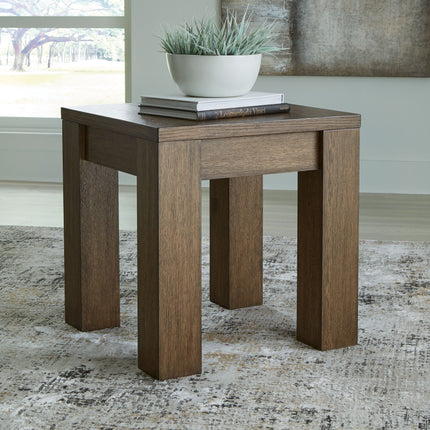 Rosswain - Warm Brown - Square End Table Signature Design by Ashley® 