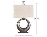 Thumbnail for Saria - Antique Silver Finish - Metal Table Lamp - Tony's Home Furnishings