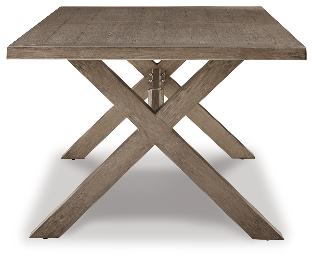Beach Front - Beige - Rect Dining Table W/Umb Opt - Tony's Home Furnishings