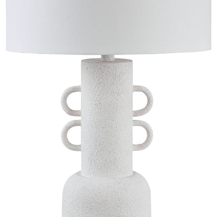 Perringhill - Distressed White - Metal Table Lamp Signature Design by Ashley® 