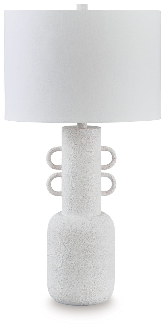 Perringhill - Distressed White - Metal Table Lamp Signature Design by Ashley® 