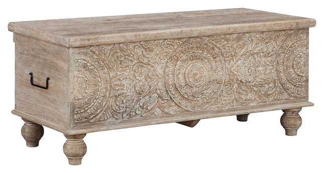 Fossil - Beige - Storage Bench Ashley Furniture 