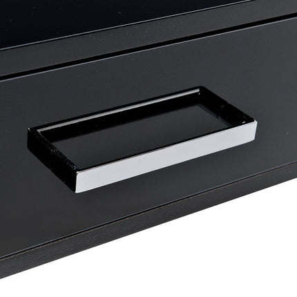 Coleen - Desk - Black High Gloss & Chrome Finish ACME 