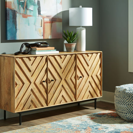 Cadewick - Natural - Accent Cabinet Signature Design by Ashley® 