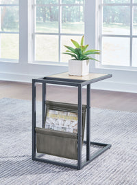 Thumbnail for Freslowe - Light Brown / Black - Chair Side End Table With Magazine Basket - Tony's Home Furnishings