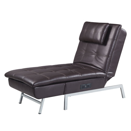 Padilla - Chaise - Brown Fabric ACME 