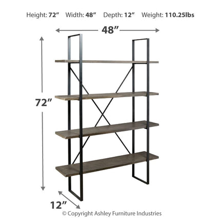 Gilesgrove - Black / Gray - Bookcase Ashley Furniture 