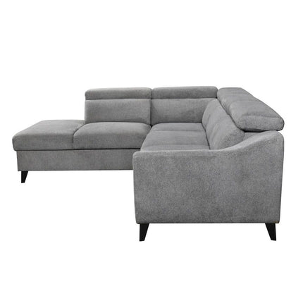 Wrenley - Sectional Sofa With Sleeper & Storage - Gray ACME 