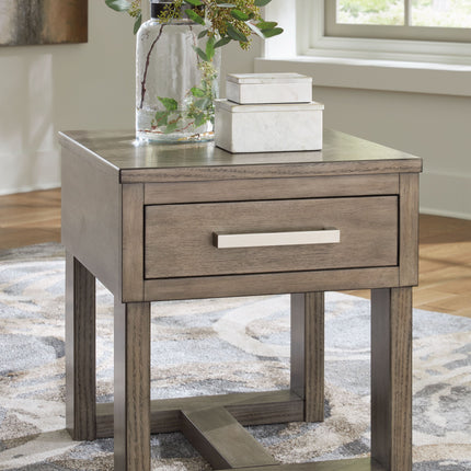 Loyaska - Grayish Brown - Rectangular End Table Signature Design by Ashley® 